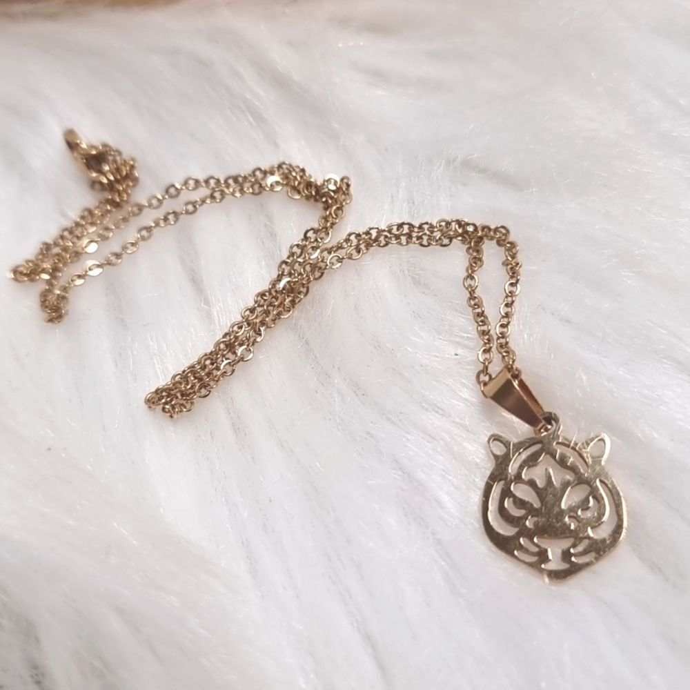 18k gold ss TIGER TEAM PRIDE NECKLACE